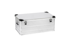 Aluminiumbox-ALUBOX-DECKEL mit robustem Design und fest schließendem Deckel für Werkzeuge.