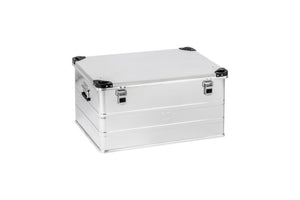 Aluminiumbox-ALUBOX-DECKEL mit robustem Design und fest schließendem Deckel zur Aufbewahrung von Werkzeugen.