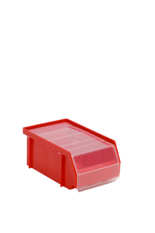 Robuste Deckel-Lagerbox mit fest schließendem Deckel und ergonomischen Griffen für Werkzeuge.