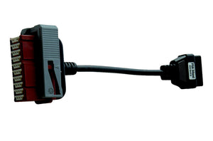 Robustes Diagnosekabel für Fahrzeugdiagnose mit isolierten Drähten und flexibler Kabellänge.