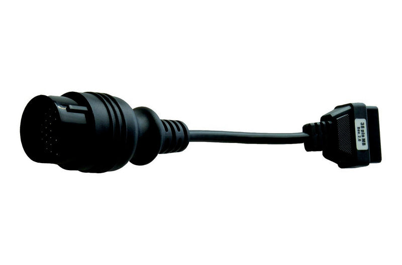 Schwarzes Diagnosekabel Kfz-DIAGNKBL-SERIE mit robusten Steckverbindern für Fahrzeugdiagnose.