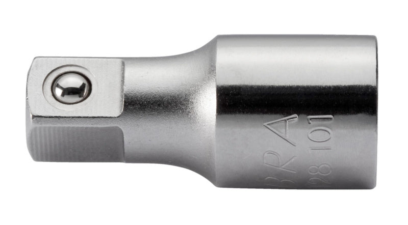 Verlängerung Steckschlüssel VERL 3/8ZO aus Chrom-Vanadium-Stahl mit 150 mm Länge und rutschfester Grifffläche.