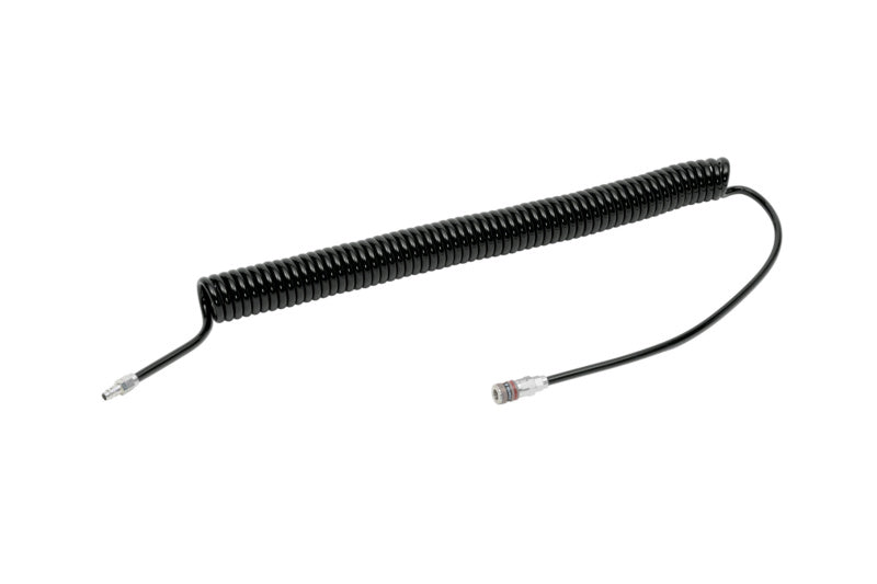 Druckluftschlauch-Spiralset mit 6,5 mm Innendurchmesser und 4 Metern Länge in flexibler Form.
