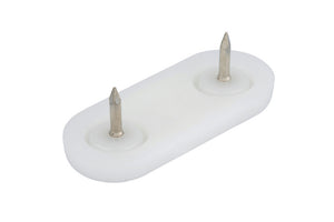 Runde Möbelgleiter aus robustem Polyethylen mit 25 mm Durchmesser zum Bodenschutz.