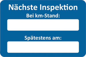 Inspektionsaufkleber Kfz KDEDIENSTKLEB - Marktplatz24