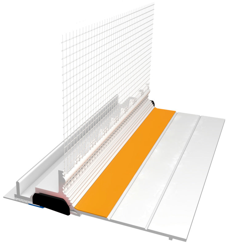 Anputzdichtleiste mit Gewebe in flexibler Form für optimale Abdichtung und einfache Anwendung.