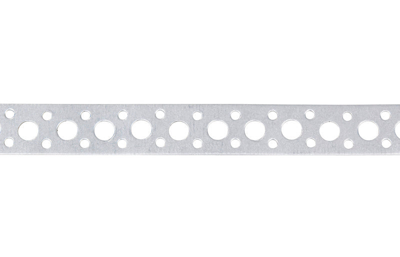 Verzinktes Montagelochband mit praktischen Löchern für einfache Montage und Anpassung.