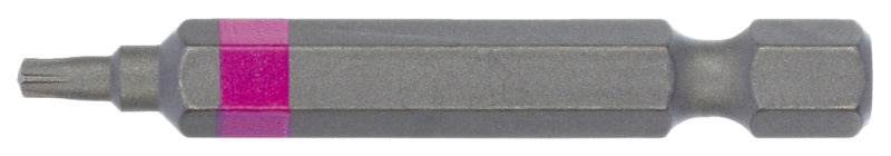 Pink BIT-AW10 drill bit, 1/4 inch, 50mm long, packaged in a set of five units.