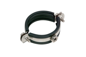 Rohrschelle zweiteilig mit Gummi-ROSHEL-EDELSTAHL-A4-M16-(272-277MM) Verpackungsinhalt 1 Einheit