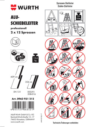 Zubehör Leitern-ETIK-(F.STEHLEI-0962931112)-PVC Verpackungsinhalt 1 Einheit