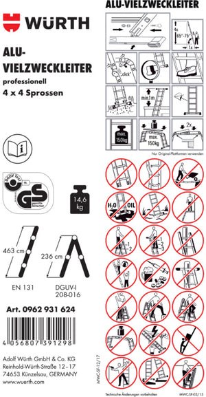 Zubehör Leitern-ETIK-(F.VZWLEI-0962931624)-PVC Verpackungsinhalt 1 Einheit