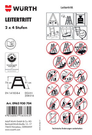 Zubehör Leitern-ETIK-(F.STEHLEI-0962932104)-PVC Verpackungsinhalt 1 Einheit