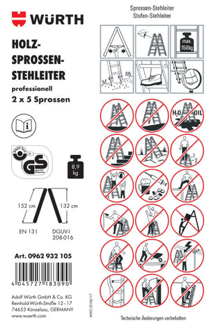 Zubehör Leitern-ETIK-(F.STEHLEI-0962932105)-PVC Verpackungsinhalt 1 Einheit