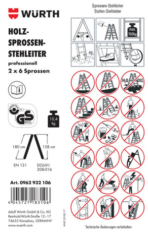 Zubehör Leitern-ETIK-(F.STEHLEI-0962932106)-PVC Verpackungsinhalt 1 Einheit