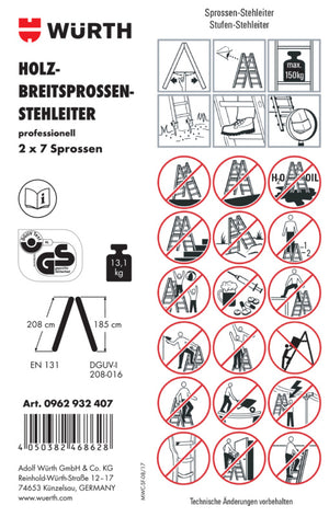 Zubehör Leitern-ETIK-(F.STEHLEI-0962932407)-PVC Verpackungsinhalt 1 Einheit