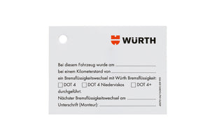 Bremsflüssigkeit Zubehör- ETIK-F.BREMSFLUESS Verpackungsinhalt 50 Einheit