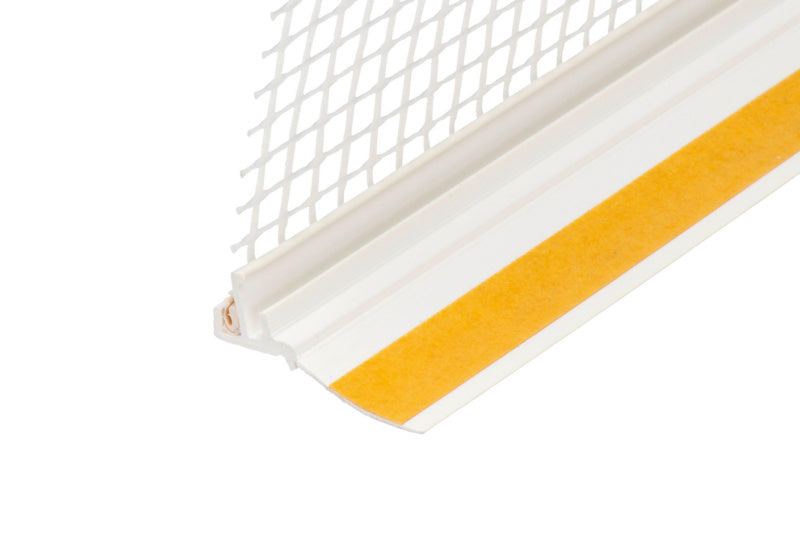 Anputzleiste mit Gewebe, robust und langlebig, für Putz- und Estrichanwendungen.