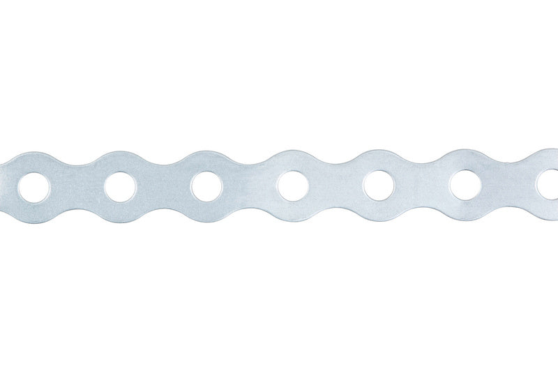 Verzinktes Montagelochband mit regelmäßigen Löchern für vielseitige Befestigungsanwendungen.