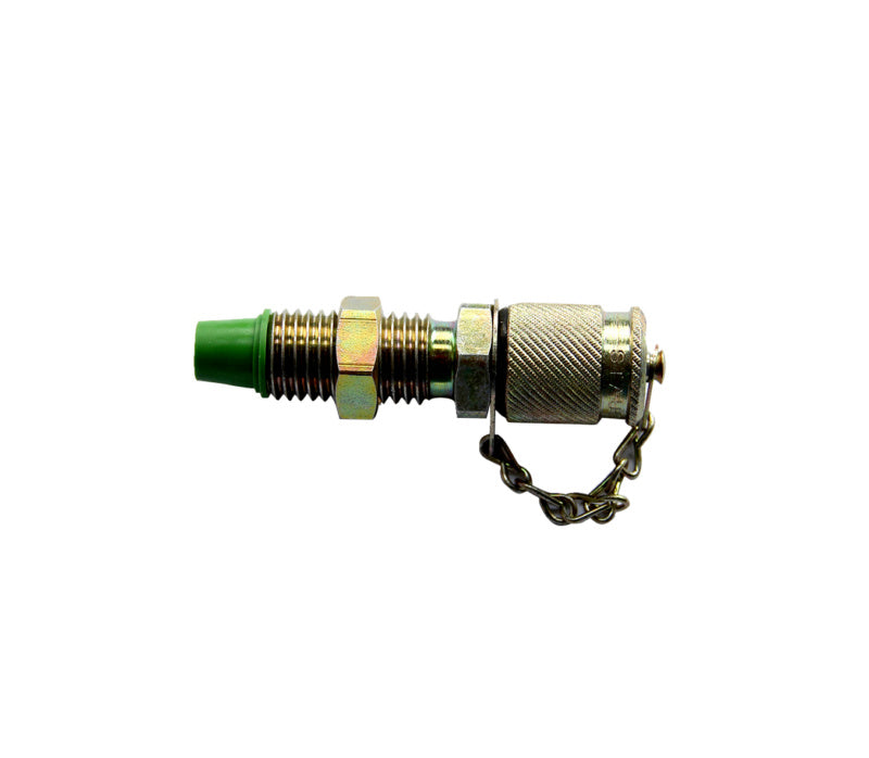 Edelstahl Schottkupplung für Druckluft mit Schnellverschlussmechanismus und robuster Bauweise.