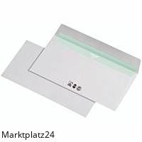Helles Briefumschlagset aus 80 g/m umweltfreundlichem Papier, 1000 Stück mit Haftklebestreifen.