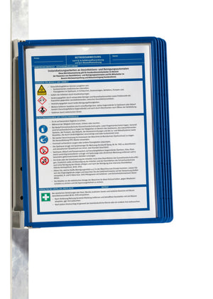Magnetische Dokumentenhalter-Wandtafel aus robustem Material für Handwerksbetriebe und Büros.