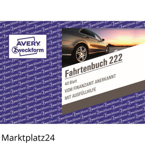 AVERY 222 FAHRTENBUCH A6 QUER 40 BLATT - Marktplatz24
