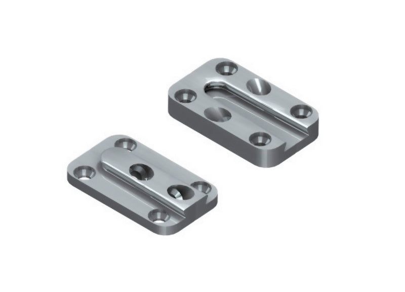 Holzverbinder in grünem Design, ideal für verdeckte Verbindungen in Holzprojekten.