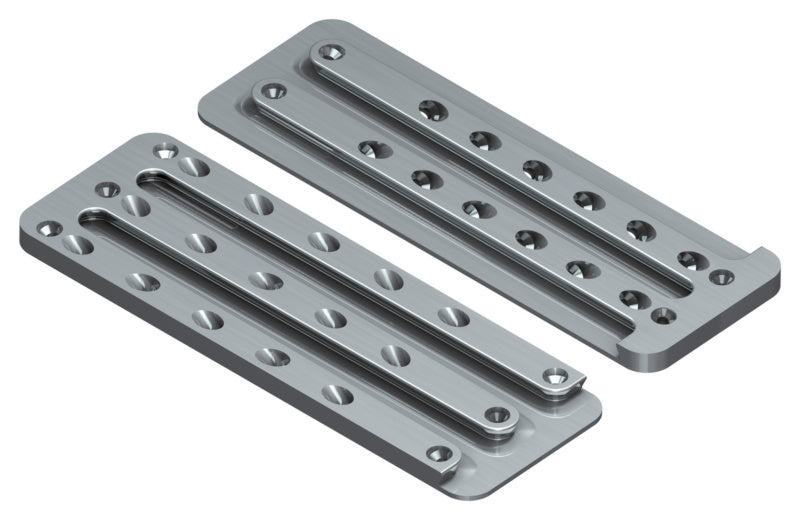 Holzverbinder in grün, für verdeckte Verbindungen zwischen Holzstücken, robust und langlebig.