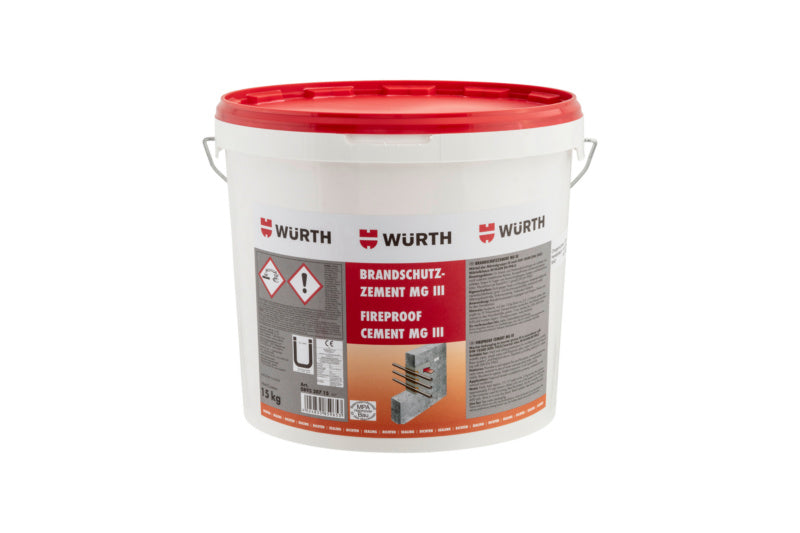 Brandschutzzement-BSZEMENT-MGIII in grauer Farbe, ideal für feuerbeständige Bauprojekte.