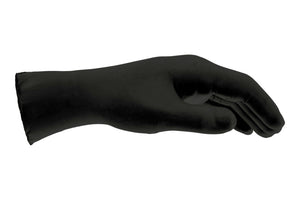 Schwarze, puderfreie Nitrilhandschuhe in einer Packung mit 100 Stück für vielseitige Anwendungen.