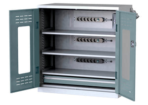 Flügeltürenschrank-FLGTRSHRNK-SICHTF-AKKU-AS12-RAL7042 Verpackungsinhalt 1 Einheit