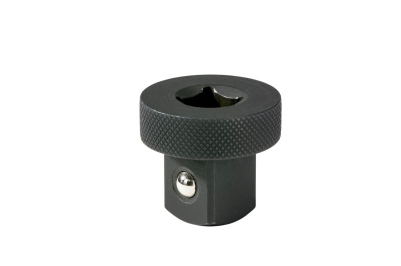 Schwarzer Adapter zur Vergrößerung mit einfachem Anschlussdesign.