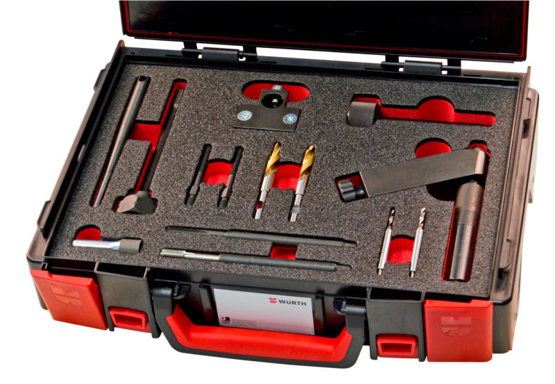 Zünd-/Glühkerzenwerkzeug Set in einer Aufbewahrungsbox mit verschiedenen Stecknüssen.