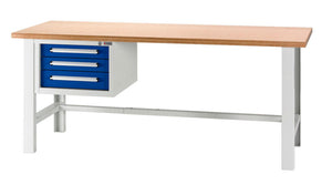 Werkbank stationär-WRKBANK-STA-BASIC-WUSK1/3-FIX-2000MM Verpackungsinhalt 1 Einheit