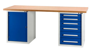Werkbank stationär-WRKBANK-STA-BASIC-WUS2/T6-FIX-2000MM Verpackungsinhalt 1 Einheit