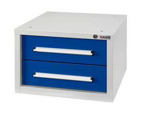 Schubladenschrank-SLSHRNK-BASIC-USK2-RAL5010/RAL7035 Verpackungsinhalt 1 Einheit
