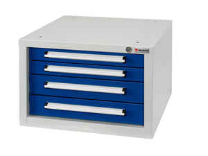 Schubladenschrank-SLSHRNK-BASIC-USK4-RAL5010/RAL7035 Verpackungsinhalt 1 Einheit