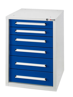 Schubladenschrank-SLSHRNK-BASIC-US6-RAL5010/RAL7035 Verpackungsinhalt 1 Einheit