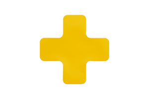 Bodenmarkierung-BODMARK-KREUZ-FORM-HD-GELB Verpackungsinhalt 20 Einheit