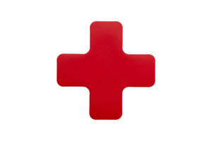 Bodenmarkierung-BODMARK-KREUZ-FORM-HD-ROT Verpackungsinhalt 20 Einheit