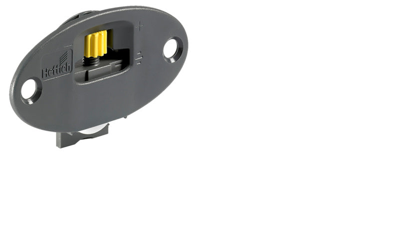 Schiebetürbeschlag-Set von Hettich mit robusten Metallrollen und Zubehör für Schiebetüren.