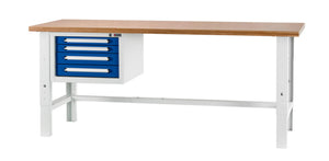 Werkbank stationär-WRKBANK-STA-BASIC-WUSK2/4-VRSTLBR-2000MM Verpackungsinhalt 1 Einheit