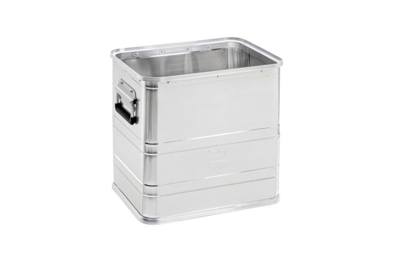 Aluminiumbox-ALUBOX in leichtem Aluminium mit robustem Design und praktischem Verschlusssystem.