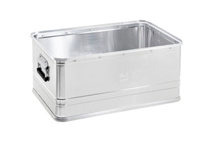 Aluminiumbox-ALUBOX aus leichtem Aluminium mit praktischem Verschlusssystem und flexiblem Innenraum.