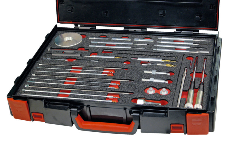 Zünd-/Glühkerzenwerkzeug Set GLÜHK mit verschiedenen Zündkerzenschlüsseln in einer Aufbewahrungstasche.