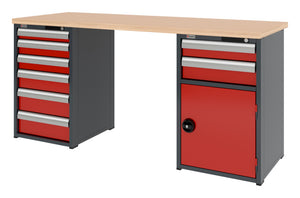 System-Werkbank-WRKBANK-2SHRNK-8SL1FT - Marktplatz24