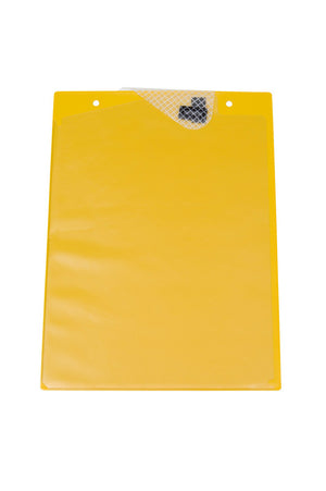 Dokumentenschutztasche im DIN A4 Format mit Klettverschluss und transparenter Front.