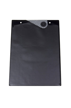 Dokumentenschutztasche mit transparenten Fächern und robustem, wasserabweisendem Material.