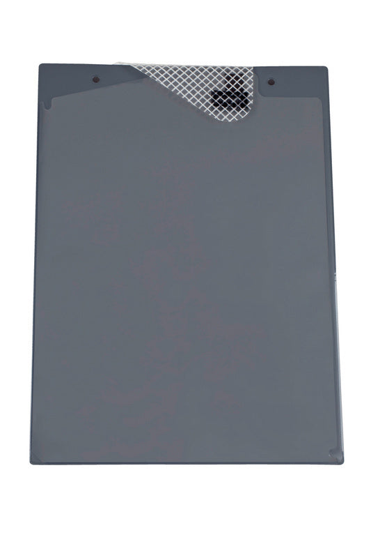 Dokumentenschutztasche im DIN A4 Format mit Klettverschluss und transparenter Front für Sichtbarkeit.