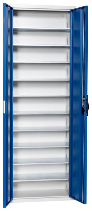 Flügeltürenschrank Lagerbox-FLGTRSHRNK-LGRBOX-SLB-FB315-RAL5010 Verpackungsinhalt 1 Einheit
